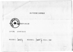 2017年平湖市当湖街道中心幼儿园决算公开