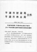 2017年农村绿化造林市财政补助
