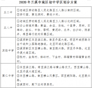 2020年兰溪市城区初中、小学学区划分方案