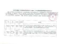 台州市港航口岸和渔业管理局关于2020上半年度渔船海难...