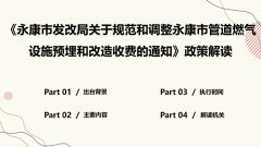 政策解读《永康市发改局关于规范和调整永康市管道燃气设施预埋和改造收费的