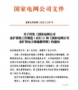关于印发《国家电网公司业扩报装工作规范（试行）》和《国家电网公司业扩供