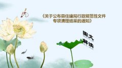 一图解读《关于公布县住建局行政规范性文件专项清理结果的通知》