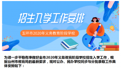 图解:玉环市2020年义务教育阶段学校招生工作安排